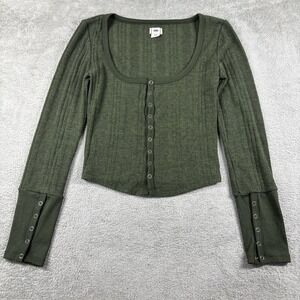 Cozy Urban Outfitters BDG Green Knit Cardigan Sweater With Buttons, Size Small S